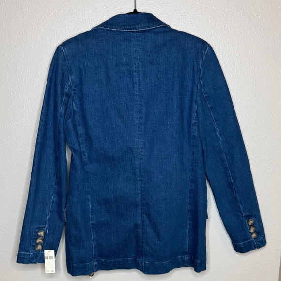 NWT Pilcro and the Letterpress by Anthropologie Blue Double-Breasted 
Jacket - S - Picture 10 of 15